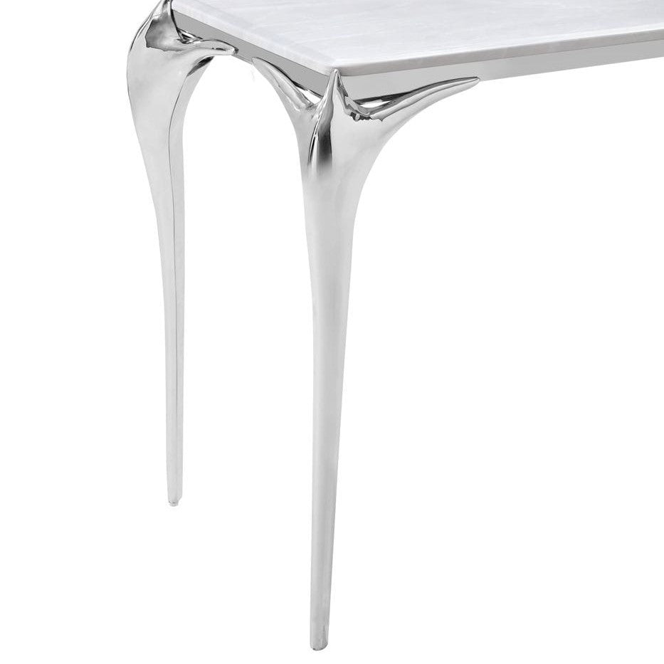 Vince - Faux Marble & Stainless Steel Console Table by VIG Furniture - View 12