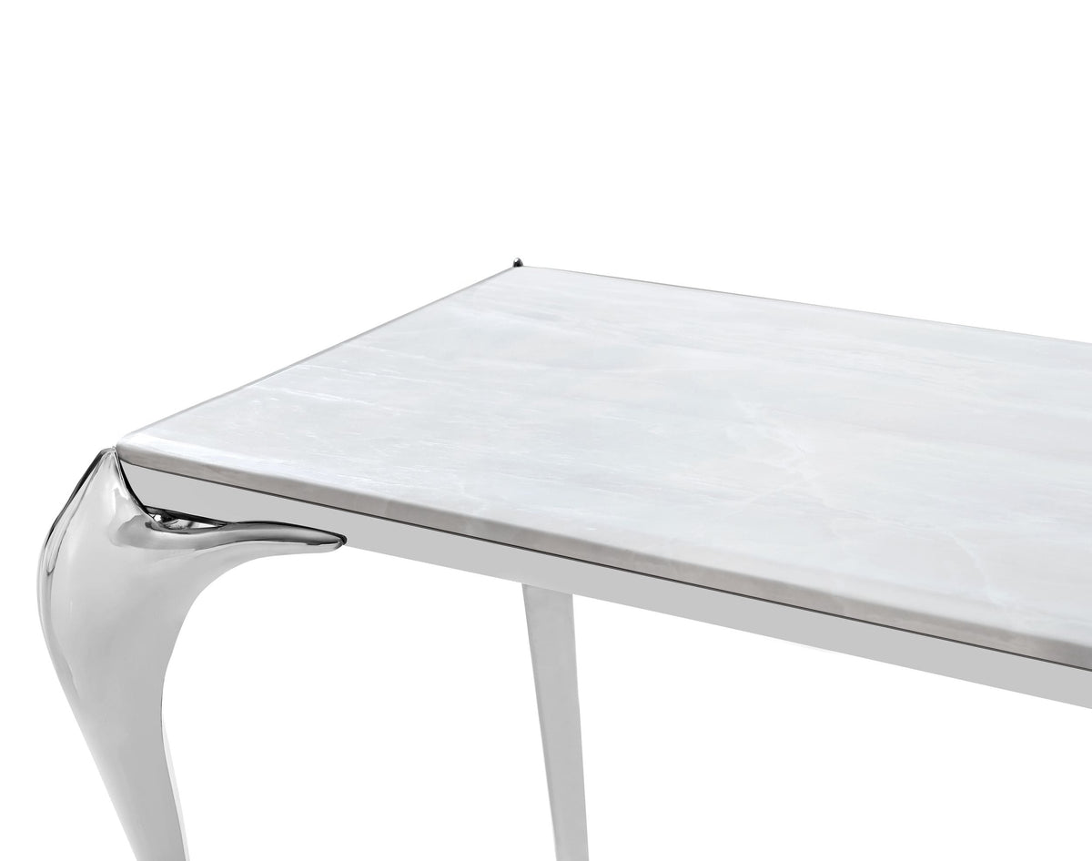 Vince - Faux Marble & Stainless Steel Console Table by VIG Furniture - View 8