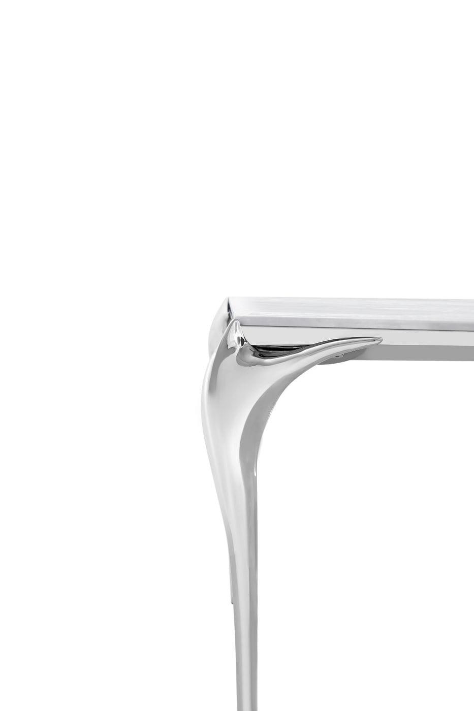 Vince - Faux Marble & Stainless Steel Console Table by VIG Furniture - View 9