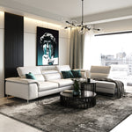 Viola - Italian Contemporary Grey Leather Right Facing Sectional Sofa by VIG Furniture - View 6