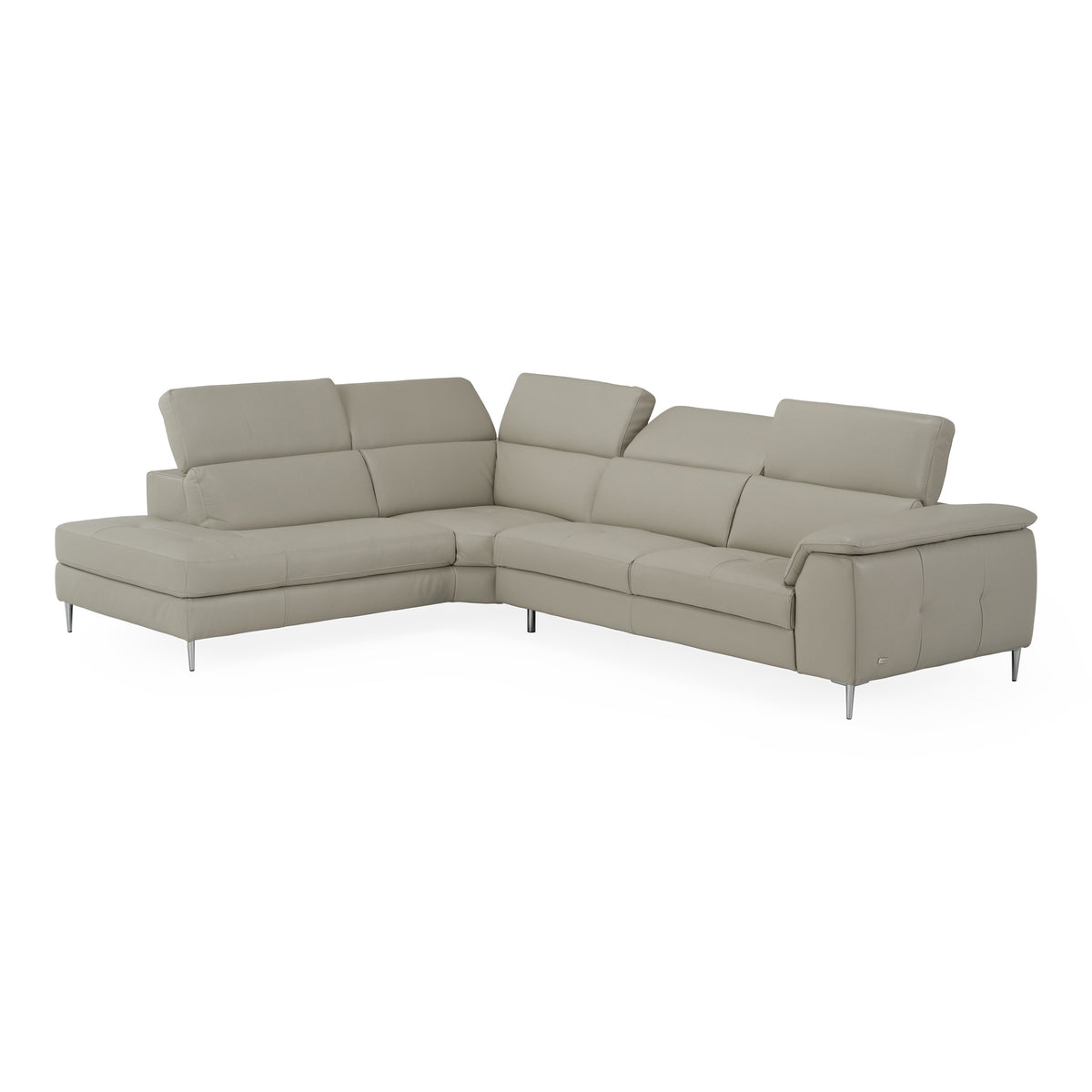 Viola - Italian Contemporary Grey Leather Left Facing Sectional Sofa by VIG Furniture - View 15