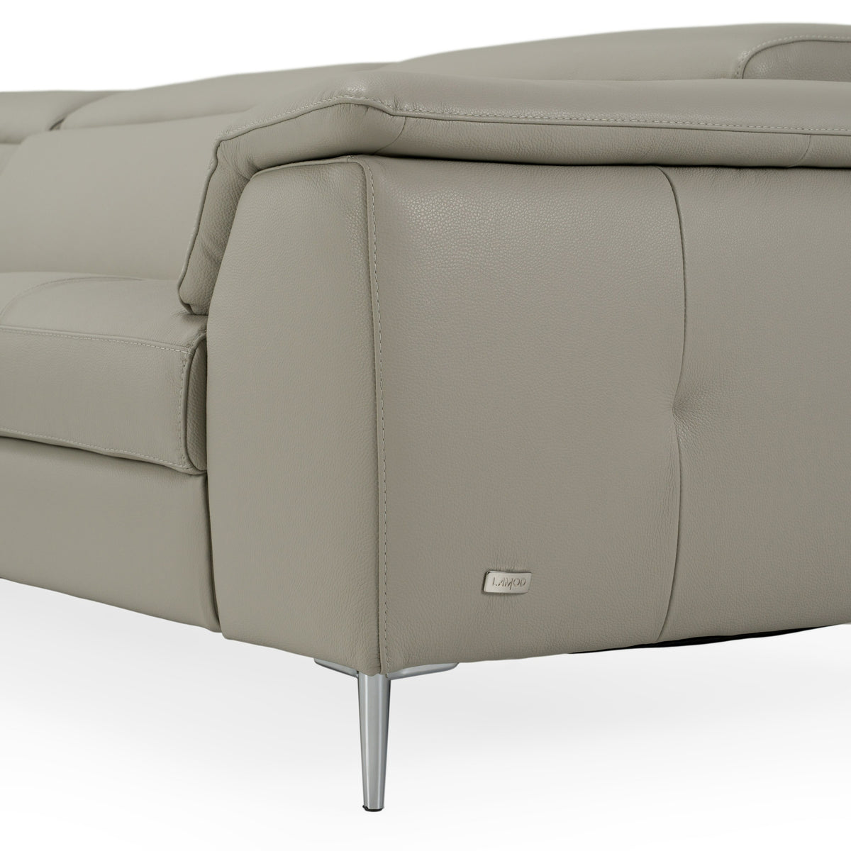 Viola - Italian Contemporary Grey Leather Left Facing Sectional Sofa by VIG Furniture - View 16
