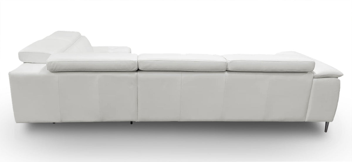 Viola - Italian Contemporary Grey Leather Right Facing Sectional Sofa by VIG Furniture - View 4