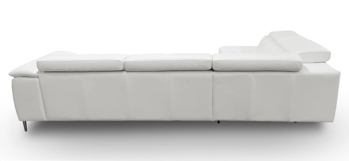 Viola - Italian Contemporary Grey Leather Left Facing Sectional Sofa by VIG Furniture - View 4