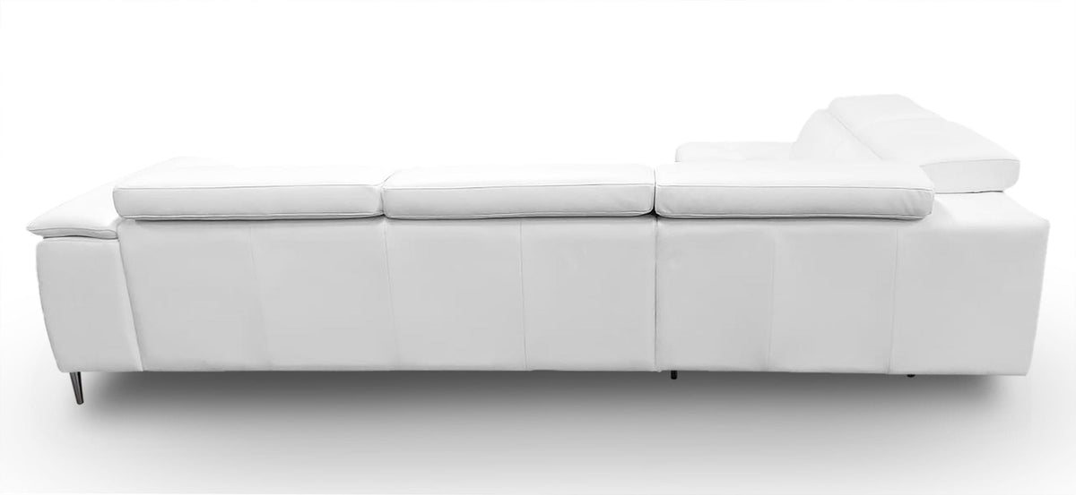 Viola - Italian Contemporary White Leather Left Facing Sectional Sofa by VIG Furniture - View 5