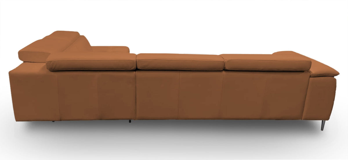 Viola - Italian Contemporary Cognac Leather Right Facing Sectional Sofa by VIG Furniture - View 4