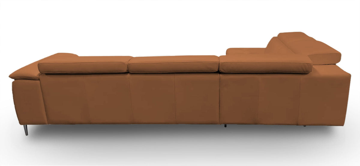 Viola - Italian Contemporary Cognac Leather Left Facing Sectional Sofa by VIG Furniture - View 5