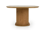 Walbrook - Modern Faux Travertine Ceramic + White Oak Oval Dining Table by VIG Furniture - View 5