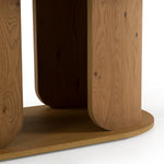 Walbrook - Modern Faux Travertine Ceramic + White Oak Oval Dining Table by VIG Furniture - View 7