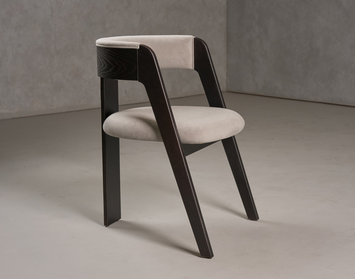 Washington - Modern Grey Fabric + Ebony Oak Dining Chair (Set of 2) by VIG Furniture - View 6