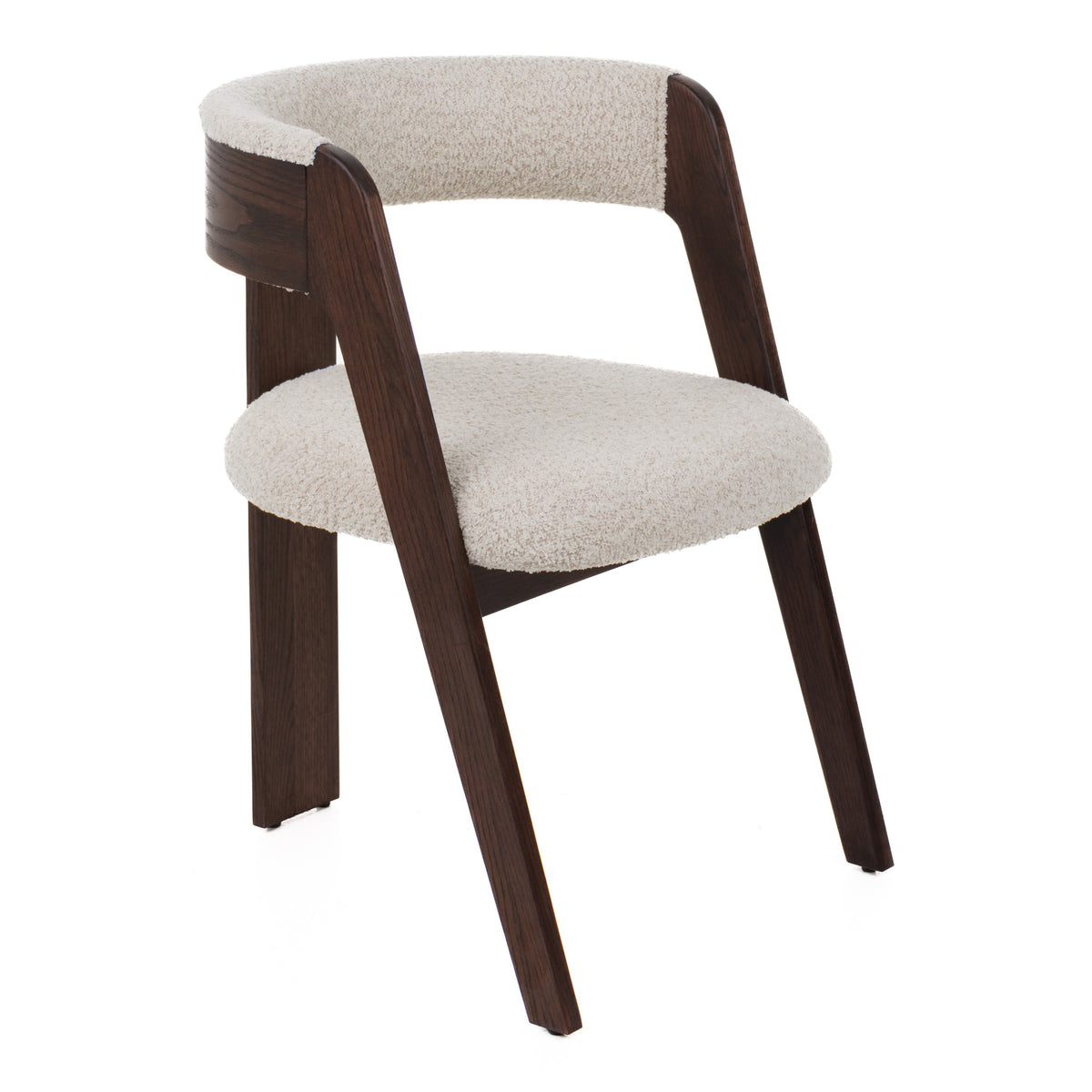 Washington - Modern Cream Fabric + Brown Oak Dining Chair (Set of 2) by VIG Furniture - View 1