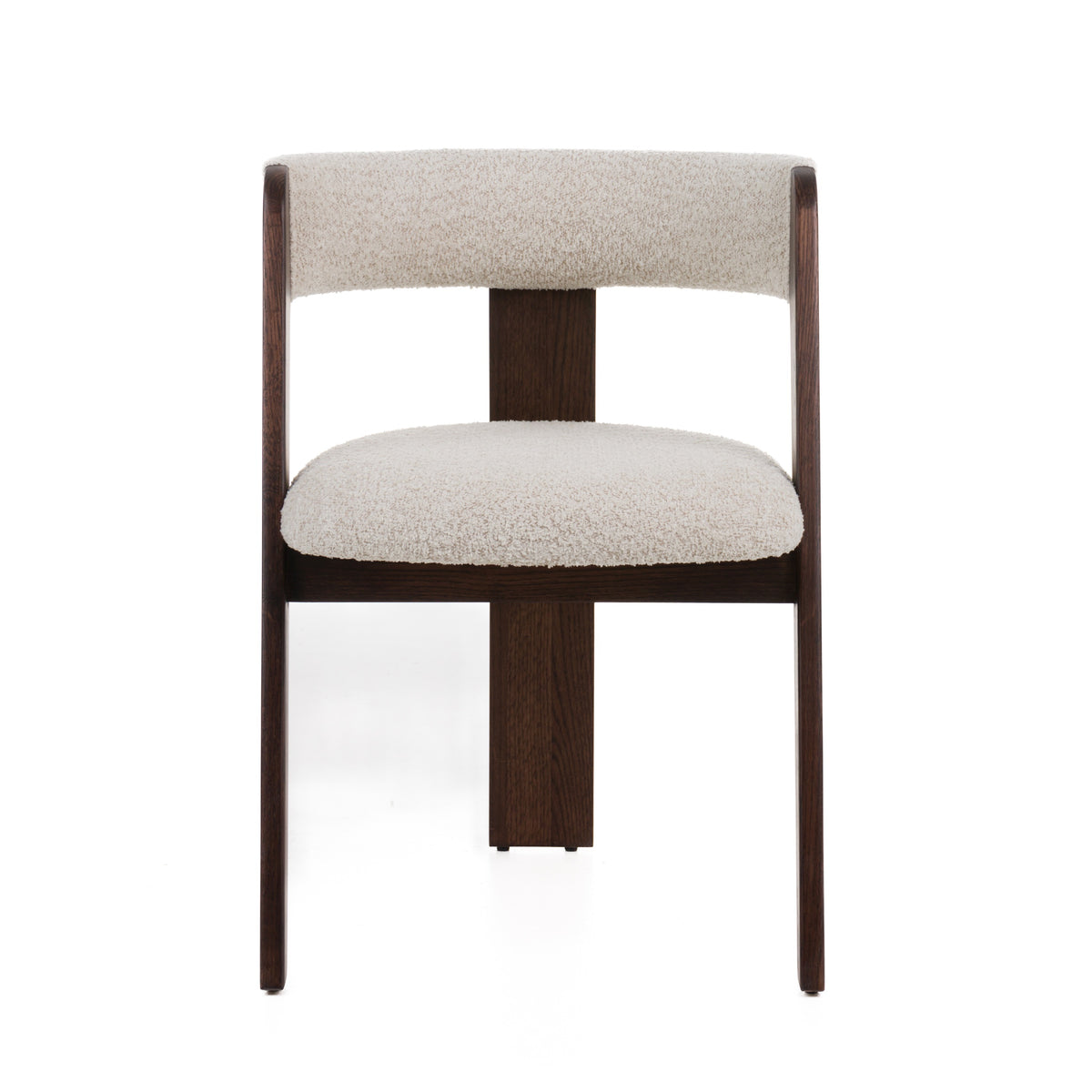 Washington - Modern Cream Fabric + Brown Oak Dining Chair (Set of 2) by VIG Furniture - View 2