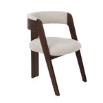 Washington - Modern Cream Fabric + Brown Oak Dining Chair (Set of 2) by VIG Furniture - View 4