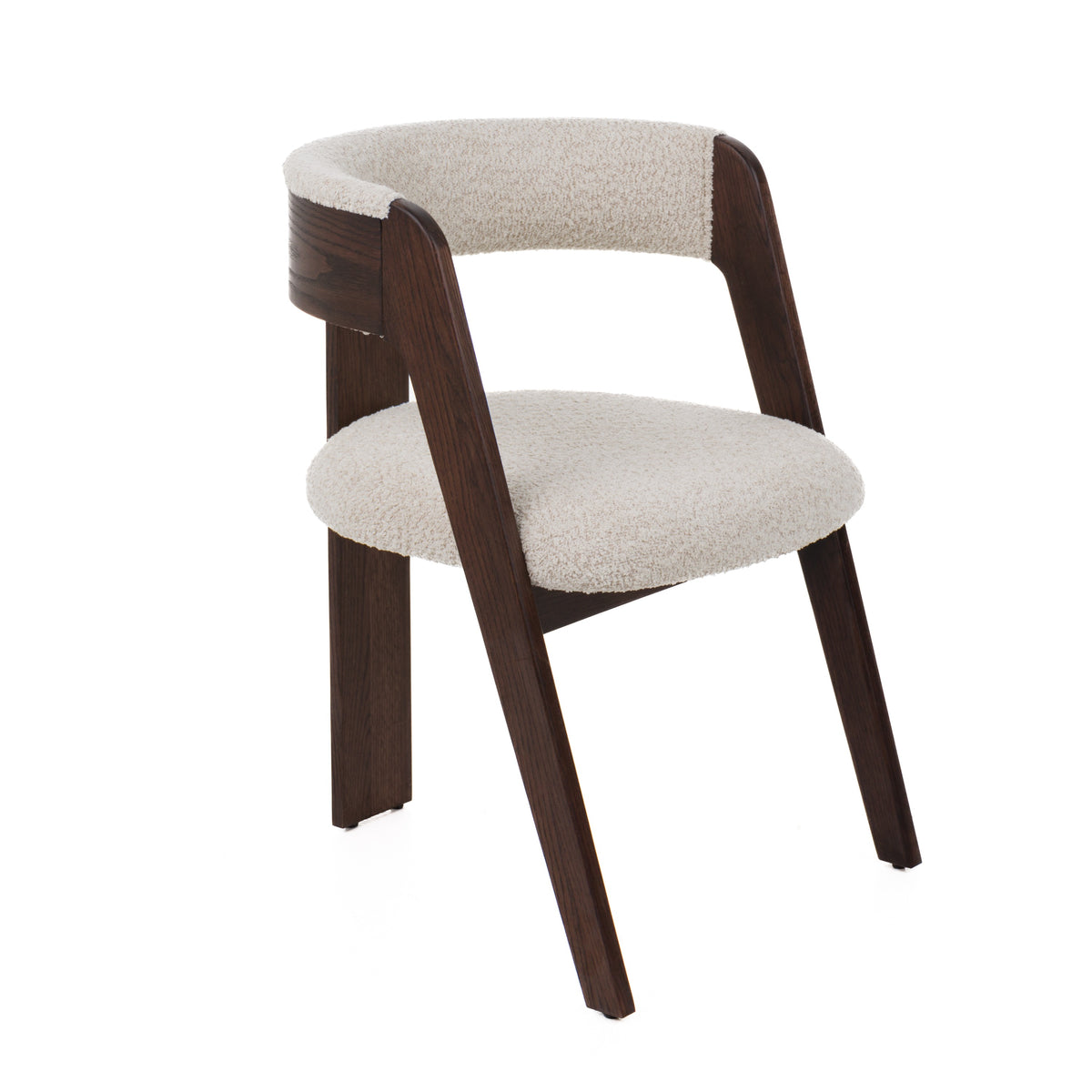Washington - Modern Cream Fabric + Brown Oak Dining Chair (Set of 2) by VIG Furniture - View 4