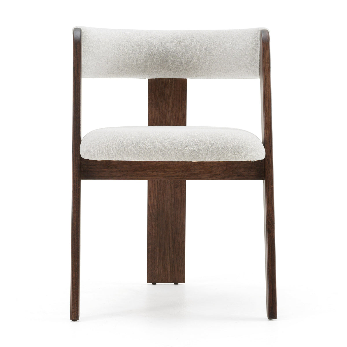 Washington - Modern Off-White Fabric + Brown Oak Dining Chair (Set of 2) by VIG Furniture - View 2