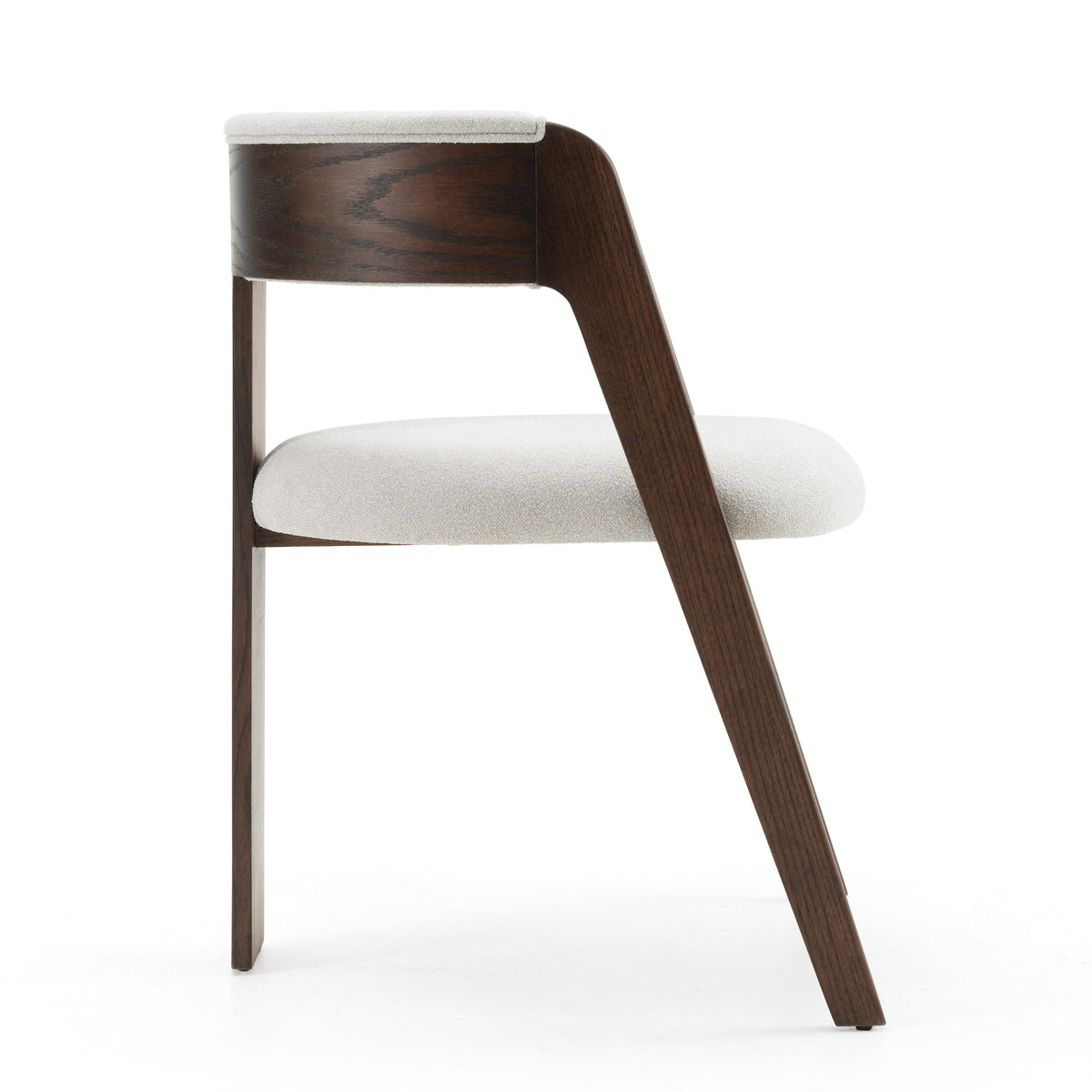 Washington - Modern Off-White Fabric + Brown Oak Dining Chair (Set of 2) by VIG Furniture - View 3