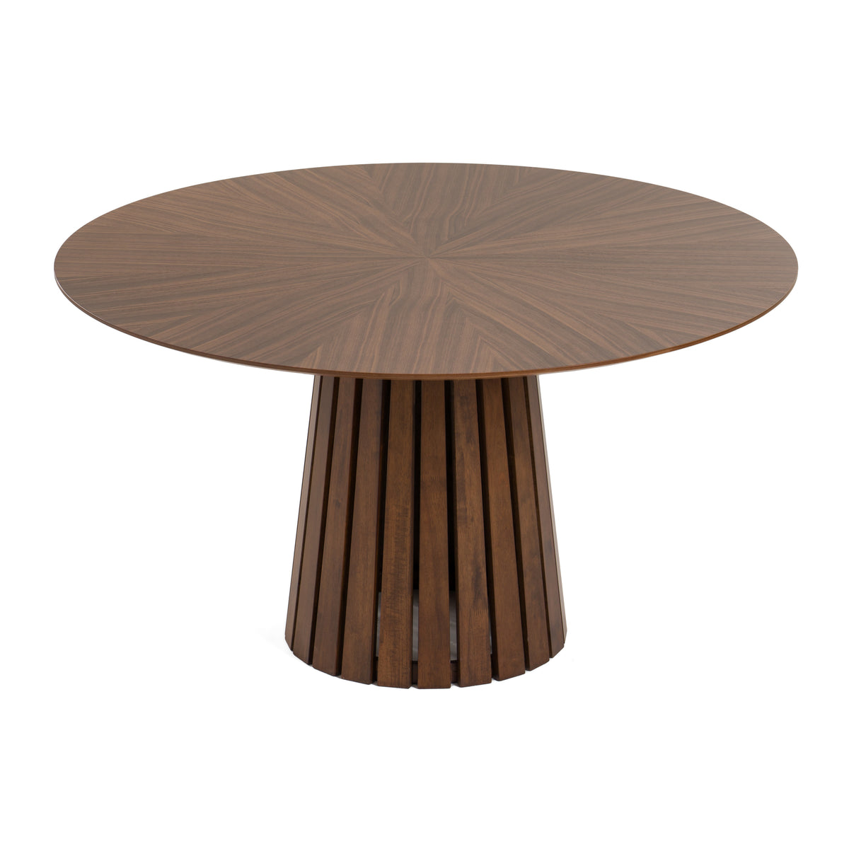 Weiss - Mid-Century Modern Walnut Round Dining Table by VIG Furniture - View 2