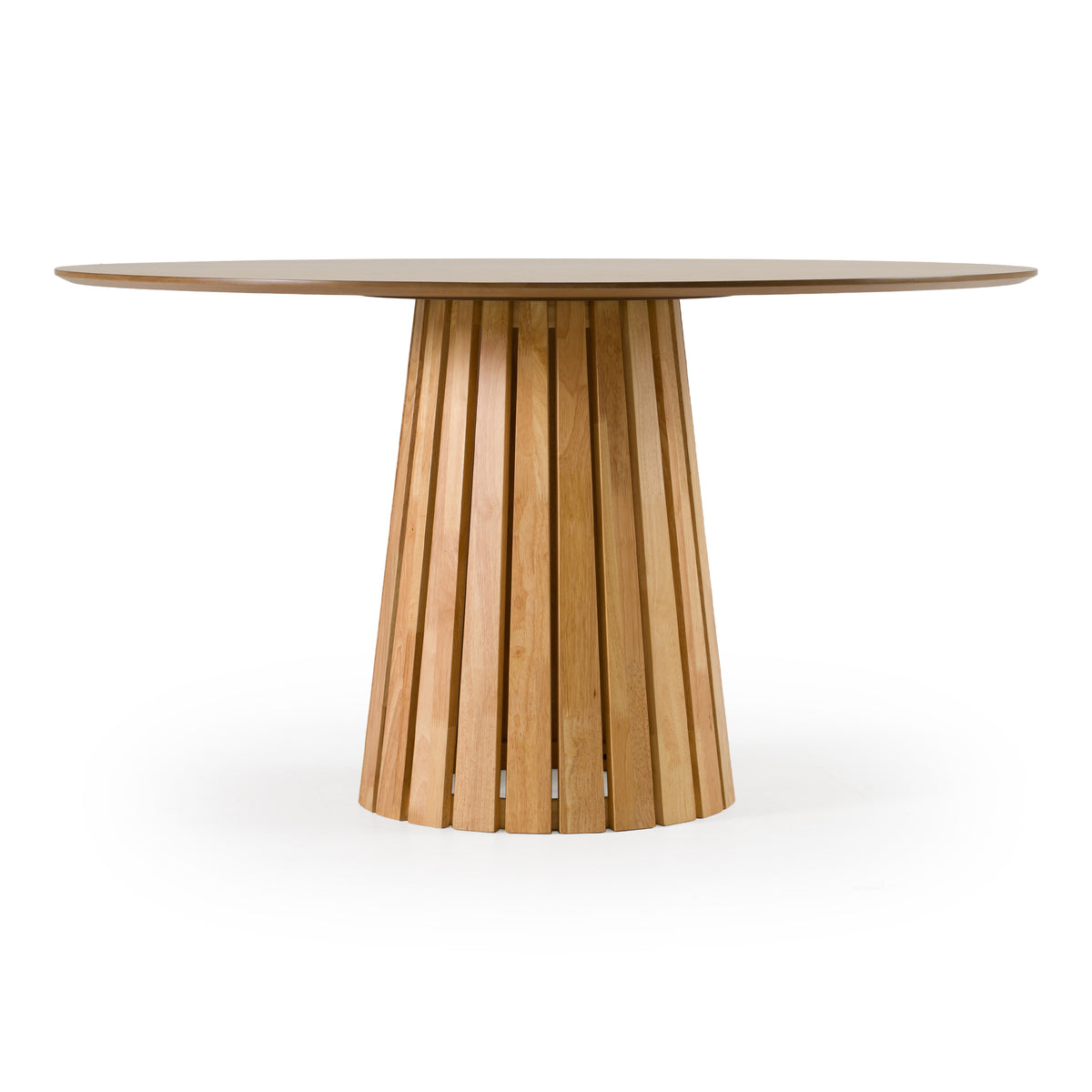 Weiss - Mid-Century Modern Natural Oak Round Dining Table by VIG Furniture - View 1