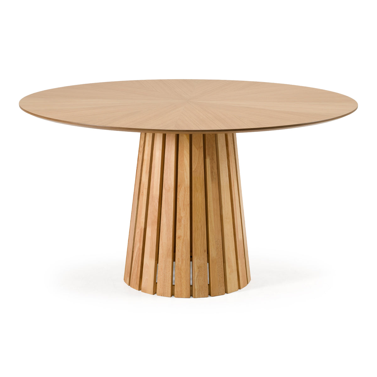 Weiss - Mid-Century Modern Natural Oak Round Dining Table by VIG Furniture - View 3