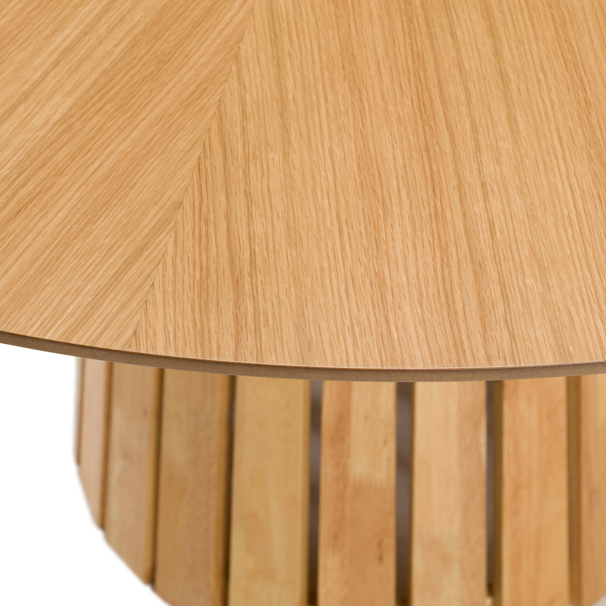 Weiss - Mid-Century Modern Natural Oak Round Dining Table by VIG Furniture - View 4