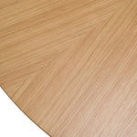 Weiss - Mid-Century Modern Natural Oak Round Dining Table by VIG Furniture - View 5