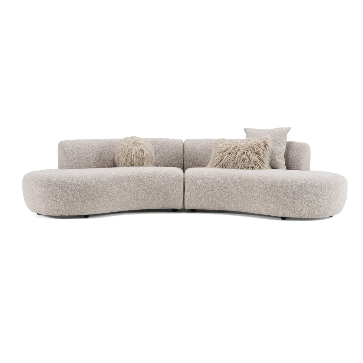 Weldon - Modern Grey Fabric Curved Sectional Sofa by VIG Furniture - View 1