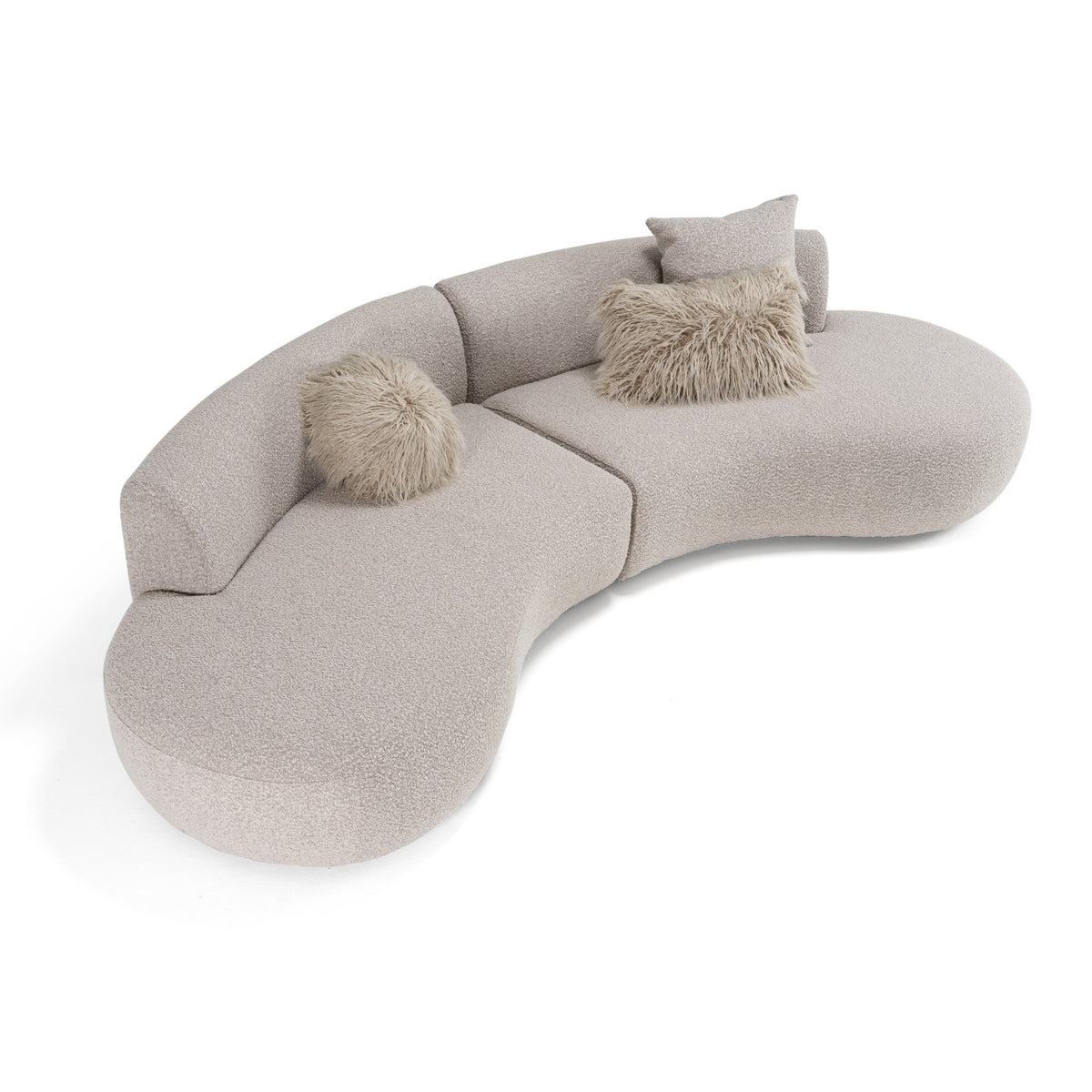 Weldon - Modern Grey Fabric Curved Sectional Sofa by VIG Furniture - View 2