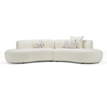 Weldon - Modern Cream Fabric Curved Sectional Sofa by VIG Furniture - View 1