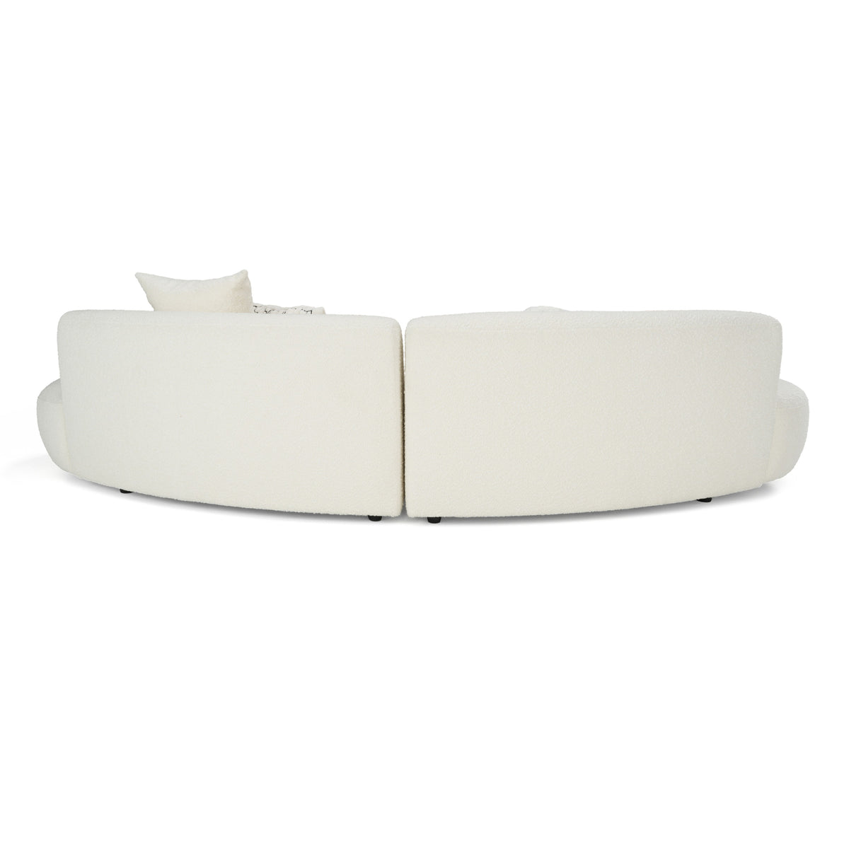 Weldon - Modern Cream Fabric Curved Sectional Sofa by VIG Furniture - View 6