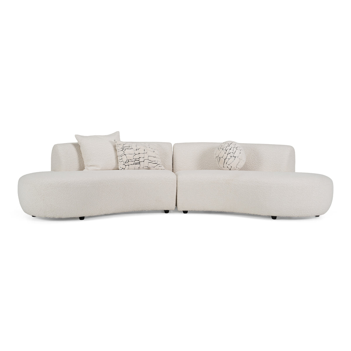 Weldon - Modern Off-White Fabric Curved Sectional Sofa by VIG Furniture - View 1