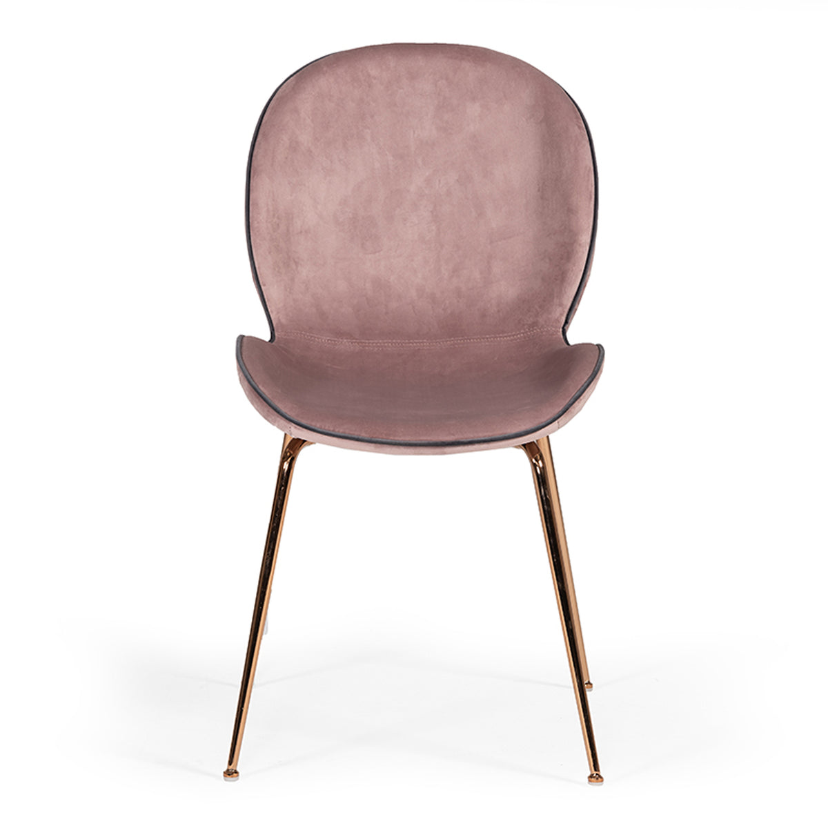Wendy Modern Pink Velvet & Rosegold Dining Chair (Set of 2) by VIG Furniture - View 7