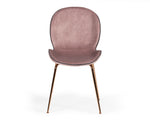 Wendy Modern Pink Velvet & Rosegold Dining Chair (Set of 2) by VIG Furniture - View 3