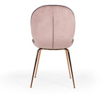 Wendy Modern Pink Velvet & Rosegold Dining Chair (Set of 2) by VIG Furniture - View 4