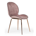Wendy Modern Pink Velvet & Rosegold Dining Chair (Set of 2) by VIG Furniture - View 1