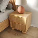 Eastern King Winters - Modern Natural Oak Bedroom Set