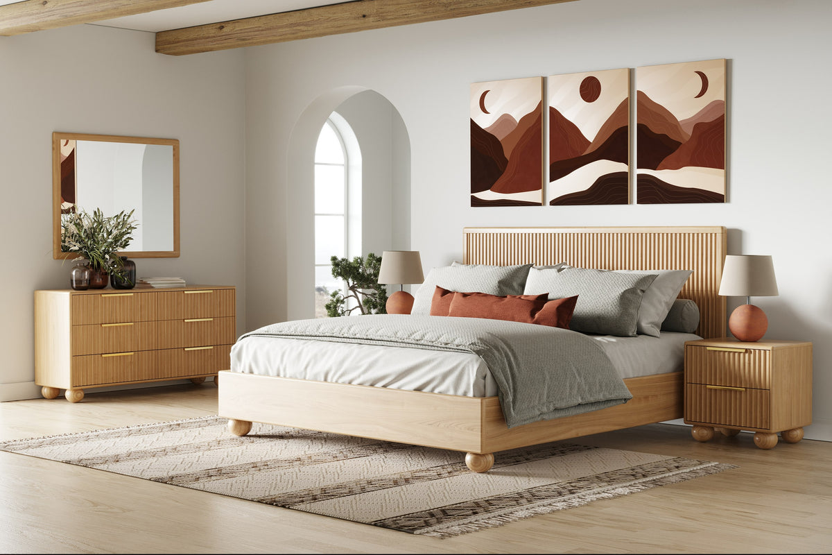 Winters - Modern Natural Oak Bed by VIG Furniture - View 3