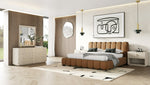 Harris - Modern Brown Fabric Bed by VIG Furniture - View 8