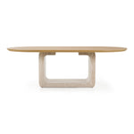 Wolff - Modern White Oak + Faux Travertine Dining Table by VIG Furniture - View 1
