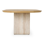 Wolff - Modern White Oak + Faux Travertine Dining Table by VIG Furniture - View 3