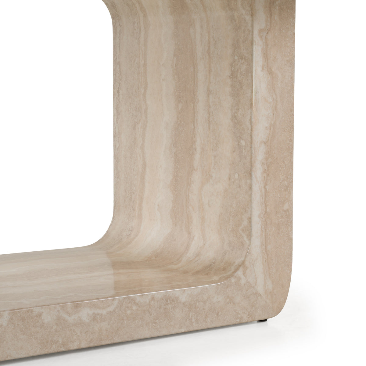 Wolff - Modern White Oak + Faux Travertine Dining Table by VIG Furniture - View 4