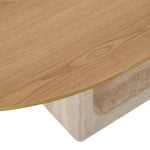 Wolff - Modern White Oak + Faux Travertine Dining Table by VIG Furniture - View 5