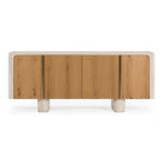 Wolff - Modern White Oak + Faux Travertine Buffet by VIG Furniture - View 1