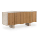 Wolff - Modern White Oak + Faux Travertine Buffet by VIG Furniture - View 2