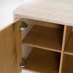 Wolff - Modern White Oak + Faux Travertine Buffet by VIG Furniture - View 6