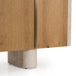 Wolff - Modern White Oak + Faux Travertine Buffet by VIG Furniture - View 7