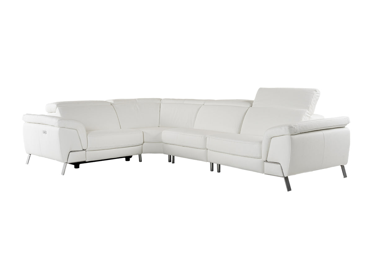 Mini Wonder - Italian Modern White Leather Sectional Sofa with Recliners by VIG Furniture - View 3