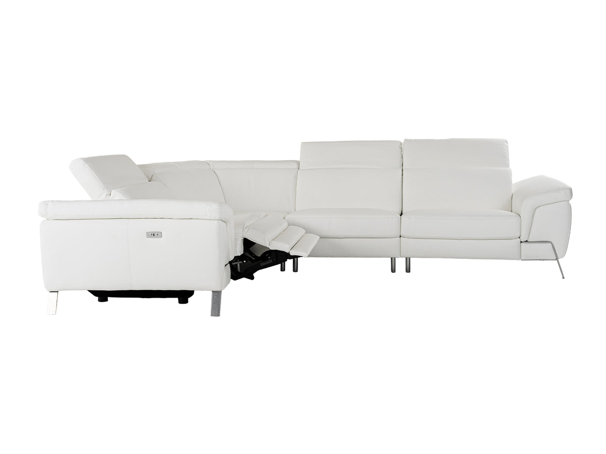 Mini Wonder - Italian Modern White Leather Sectional Sofa with Recliners by VIG Furniture - View 5