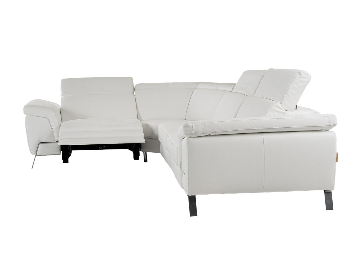 Mini Wonder - Italian Modern White Leather Sectional Sofa with Recliners by VIG Furniture - View 6