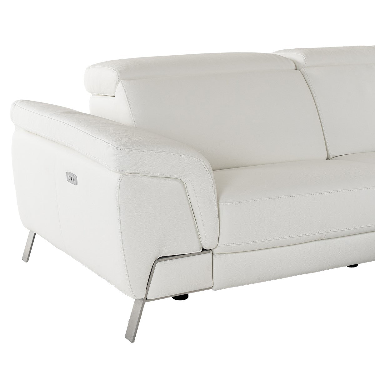 Mini Wonder - Italian Modern White Leather Sectional Sofa with Recliners by VIG Furniture - View 7