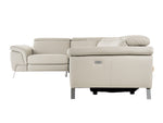 Mini Wonder - Italian Modern Grey Leather Sectional Sofa with Right Facing Recliner by VIG Furniture - View 7